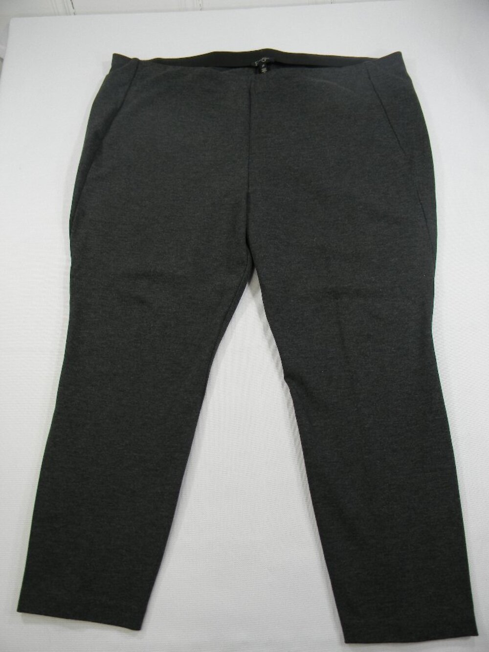 Jessica Simpson 3X Gray Pull On Ankle Pants Zipper Hem Plus Size Career